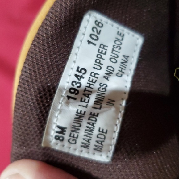 Timberland tan full lace wedge heel squared toe nubuck suede boots - Picture 9 of 10